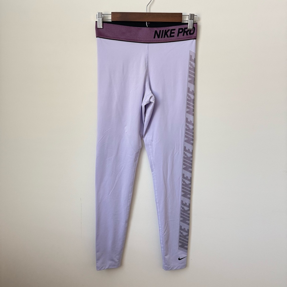 Nike Dri Fit Leggings Light Purple Lavender Lilac Training Athletic Size Small